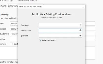 Thunderbird: E-Mail-Adresse eingeben und manuelle Konfiguration wählen