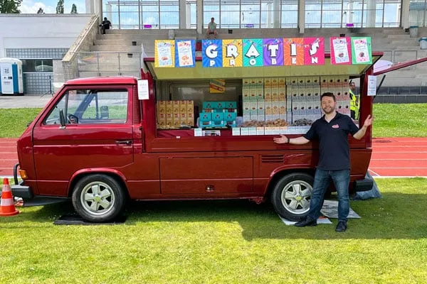 Tims Backwaren VW T3 Food Truck im Einsatz beim Mariendorfer Rocktreff