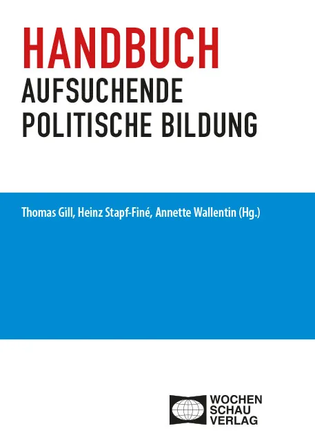 Titelbild des Handbuchs aufsuchende politische Bildung, das die Bedeutung der aktiven Wissensvermittlung in der deutschen Erwachsenenbildung hervorhebt.