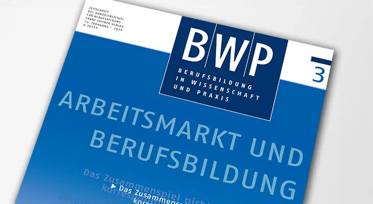 Titelseite der BWP-Zeitschrift, Ausgabe 3/2024, zum Thema Arbeitsmarkt und Berufsbildung im digitalen Wandel.