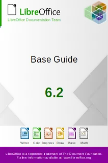 Titelseite des LibreOffice Base Handbuchs 6.2