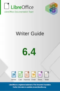Titelseite des LibreOffice Writer Handbuchs 6.4 zum Download