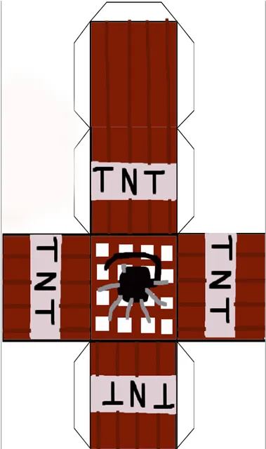 TNT-Block Würfelnetz