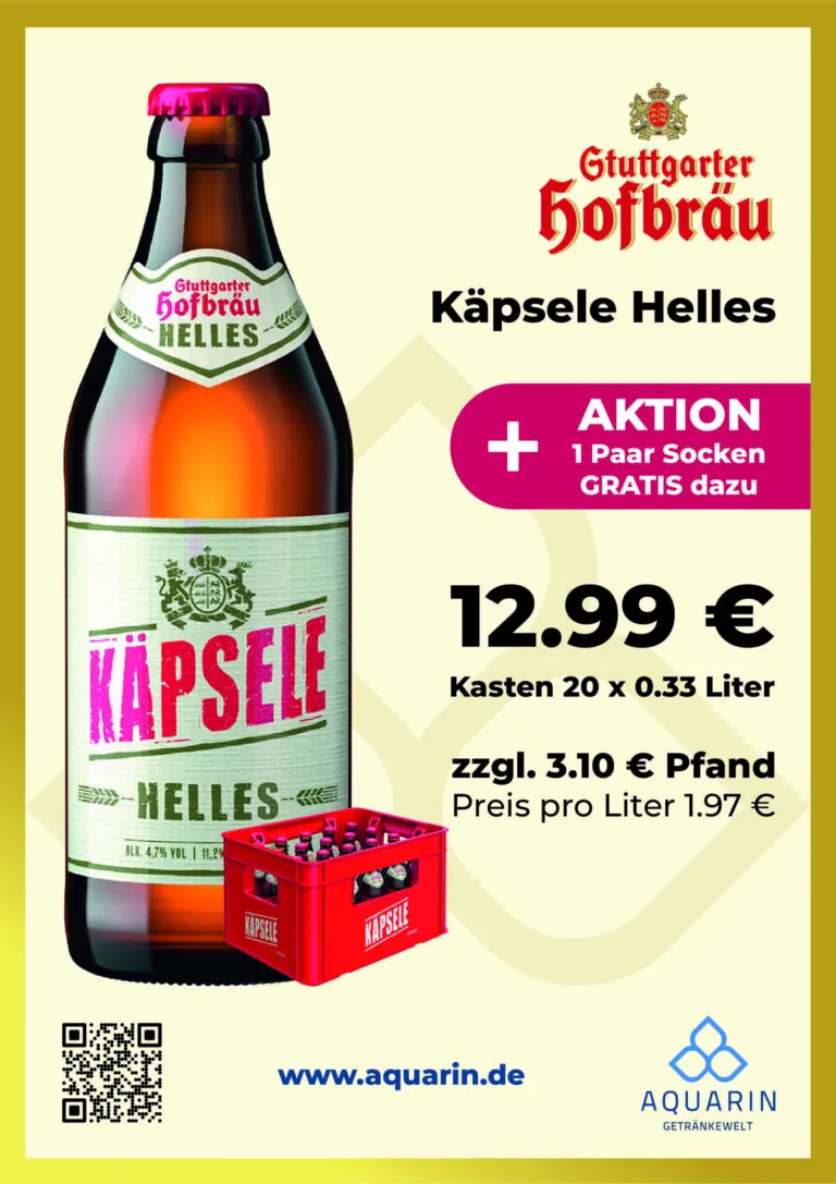 Traditionelles Stuttgarter Hofbräu Bier im Monatsangebot