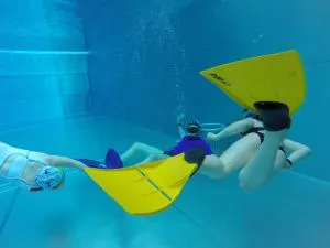 Unterwasserrugby im Freibad Gablenz