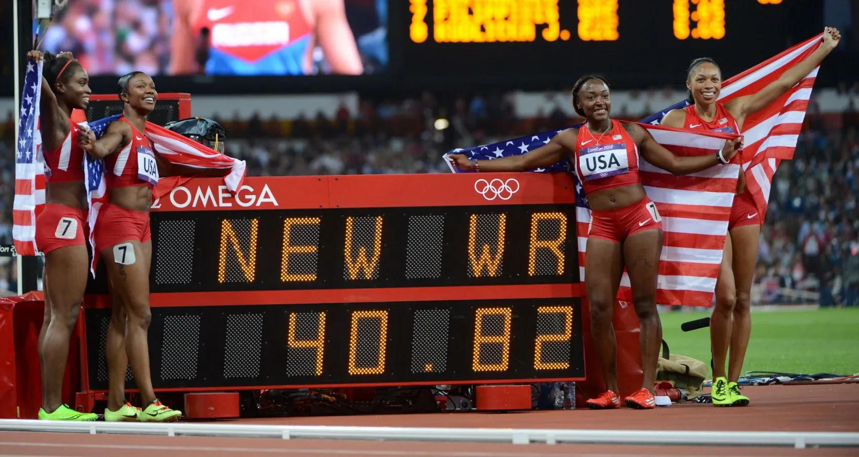 US-amerikanische 4x100-Meter-Staffel, Weltrekord, London 2012