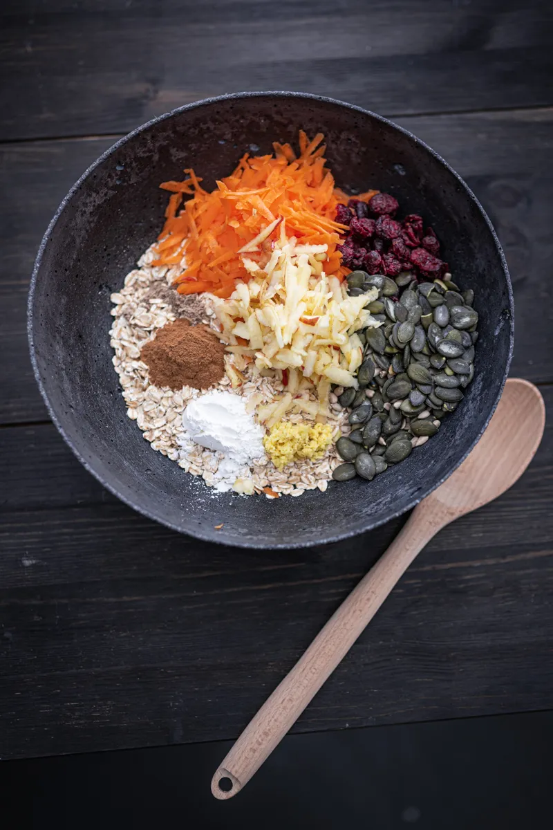 Vegane gesunde Rezepte Carrot Cake Haferflocken-Auflauf