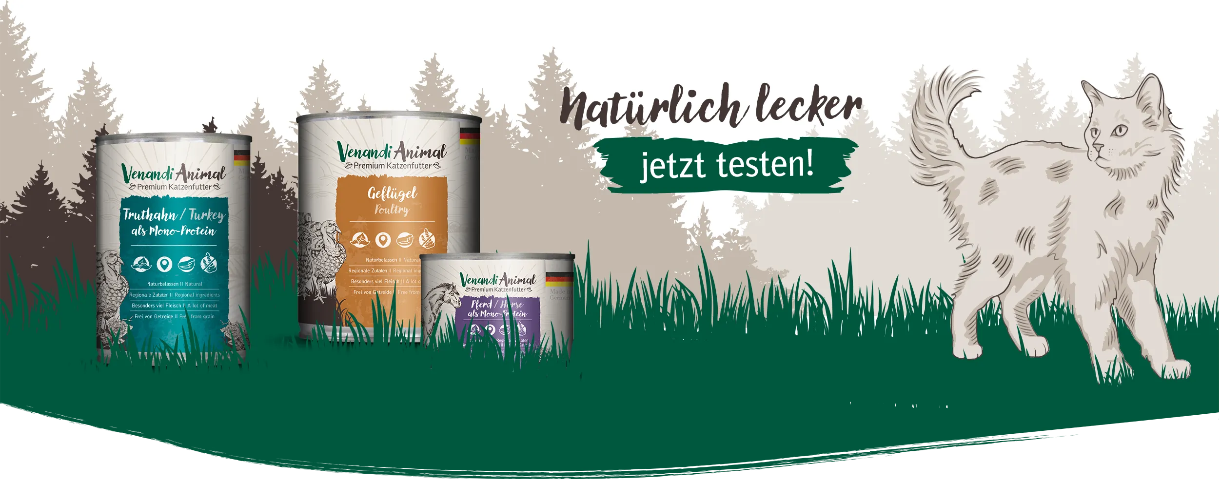 Venandi Animal Nassfutter – Hochwertiges Futter für Katzen