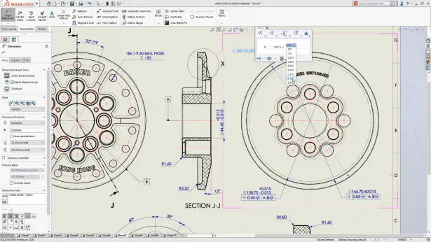 Verfügbarkeit von Anmerkungen und Bemaßungen im Detaillierungsmodus von SOLIDWORKS 2020