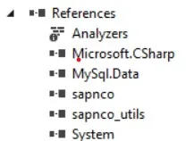 Verweis auf SAP .NET Connector Bibliotheken in Visual Studio