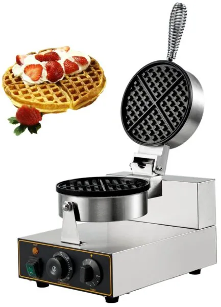 Vevor HT-1 Waffeleisen für dicke Waffeln, geschlossen von vorne