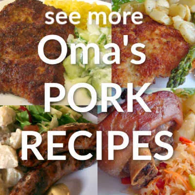 Vielfalt deutscher Schweinefleischrezepte, von Oma liebevoll zubereitet.