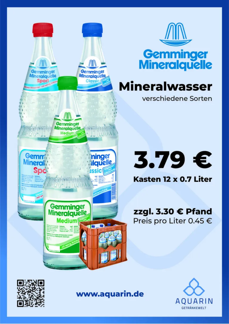 Vielfältige Gemminger Getränkeauswahl – jetzt zugreifen