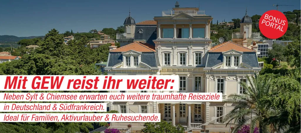 Vielfältige Reiseziele und Landschaften, repräsentativ für GEW Reisen