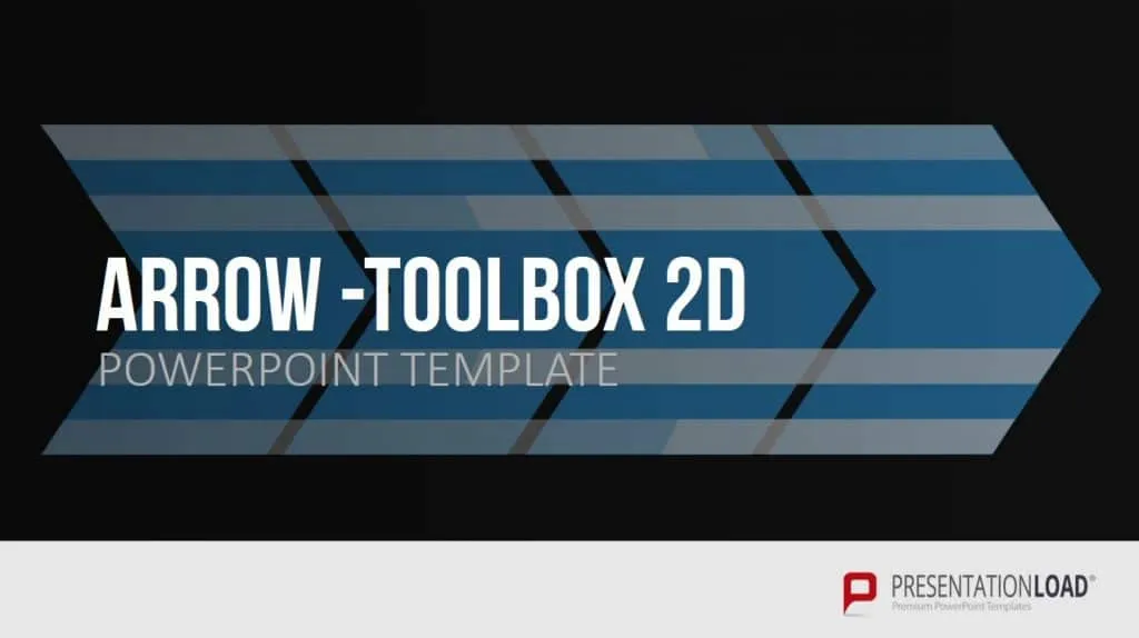 Vorschau auf die PowerPoint Pfeile 2D Toolbox Vorlage