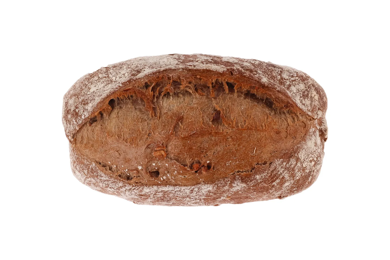 Walnussbrot, halbgebacken, mit Walnüssen