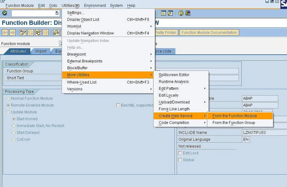 Web Service Generierung