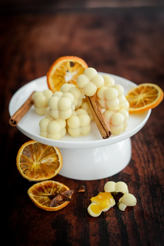 Weisse Schokolade Pralinen Mit Orangen Und Zimt