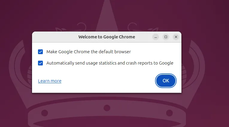 Willkommen bei Google Chrome Ubuntu 24.04