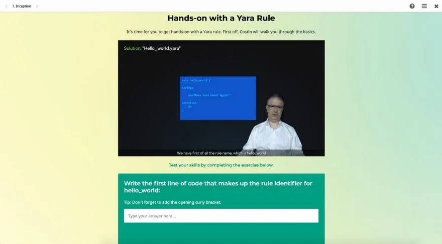 Yara-Regel wird auf Malware angewendet