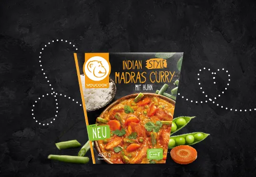 YOUCOOK Madras Curry Fertiggericht mit Reis