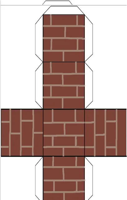 Ziegelstein-Block Würfelnetz
