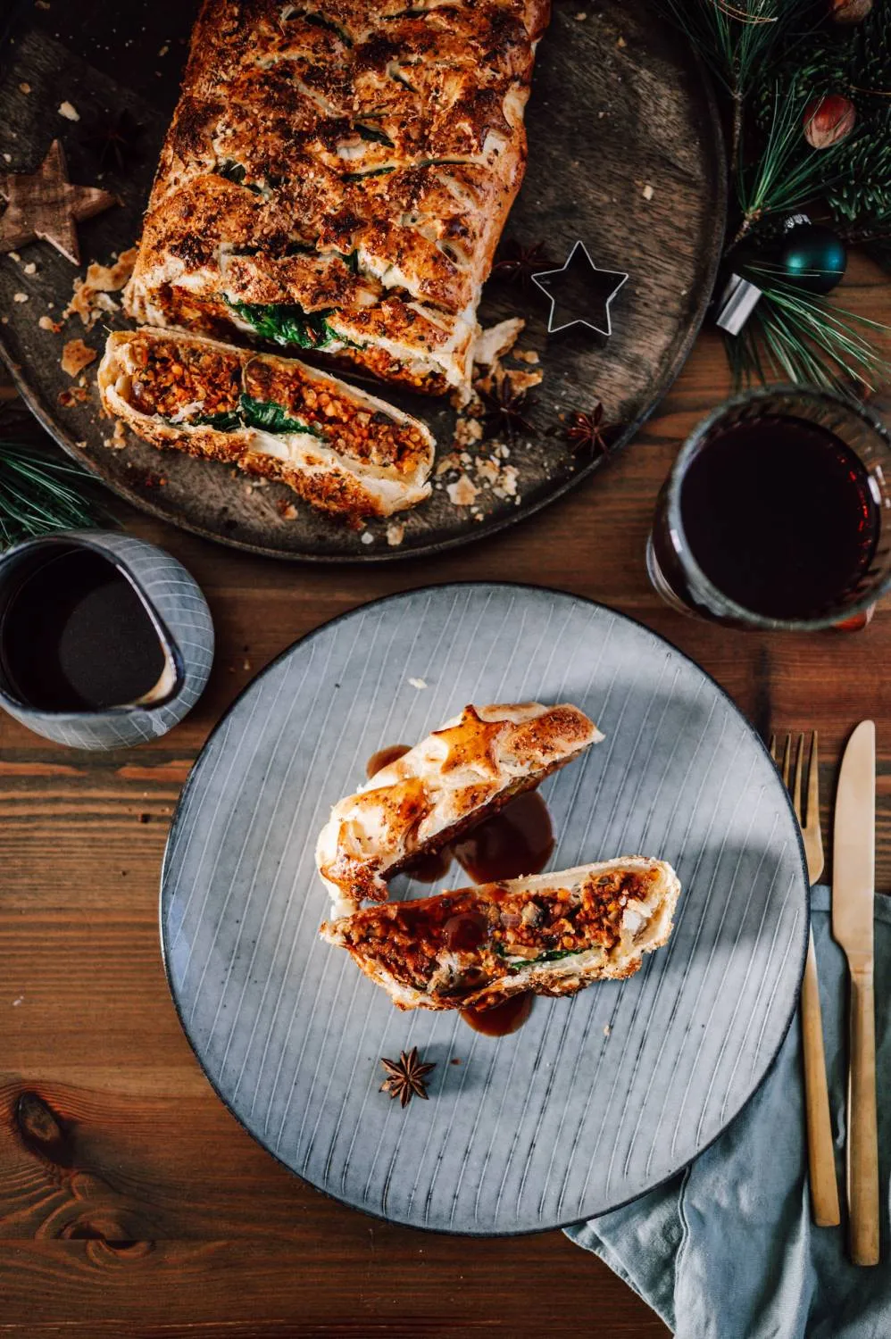 Zubereitung der Linsen-Haferflocken-Masse für den vegetarischen Braten