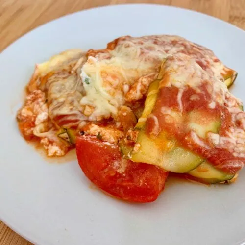 Zucchini-Ravioli mit Ricotta-Parmesan-Füllung aus der OptiGrill Backschale