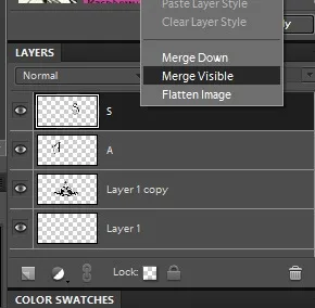 Zusammenführen von Ebenen in Photoshop Elements 8.0