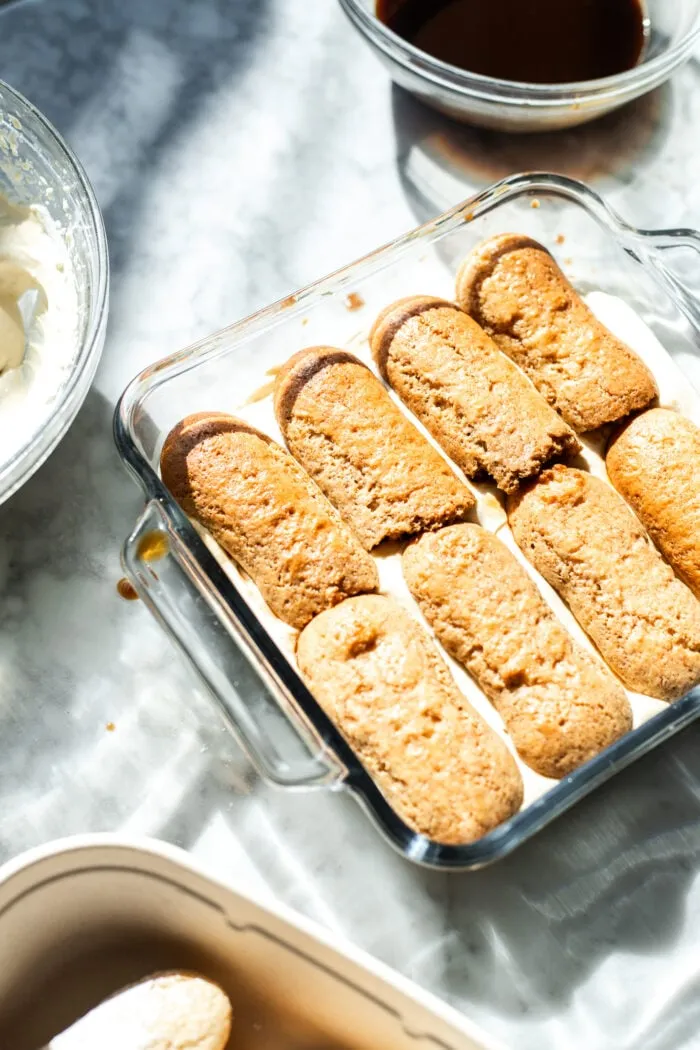 Zusammensetzen des Tiramisu