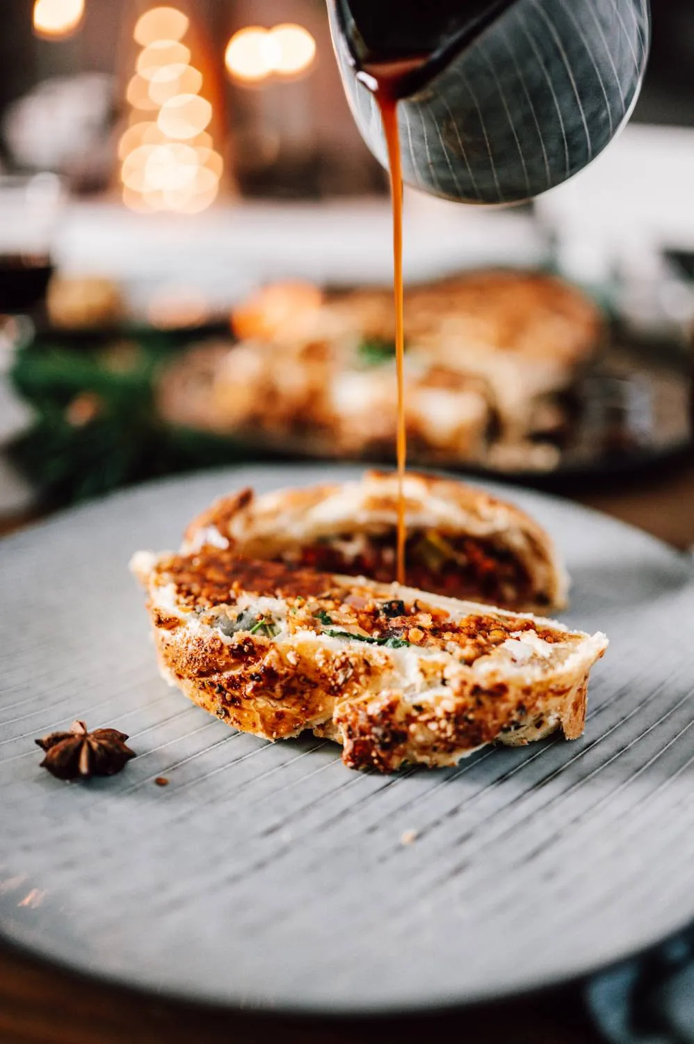 Zutaten für die vegetarische Füllung: Linsen, Gemüse und Gewürze