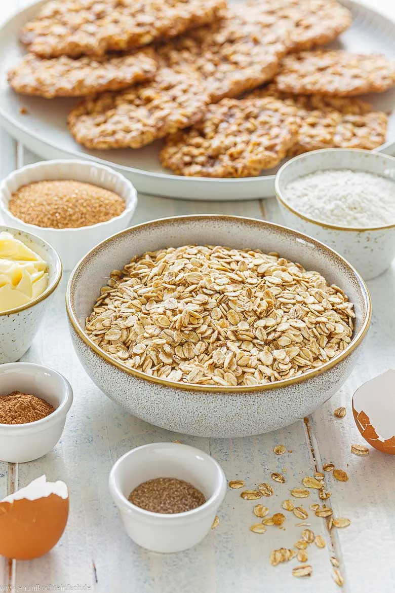 Zutaten für Haferkekse