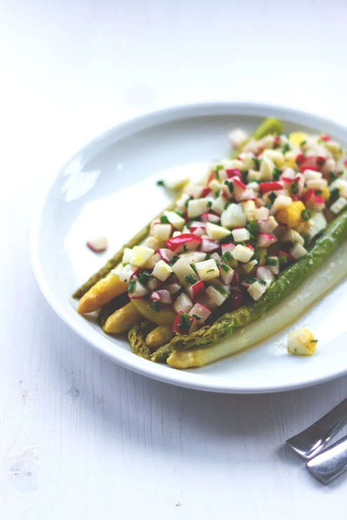 Zweierlei Spargel aus dem Ofen