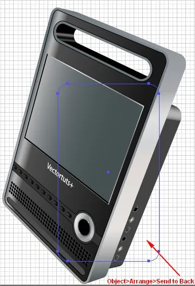 3D-Hintergrundplatte hinter dem DVD-Player positionieren