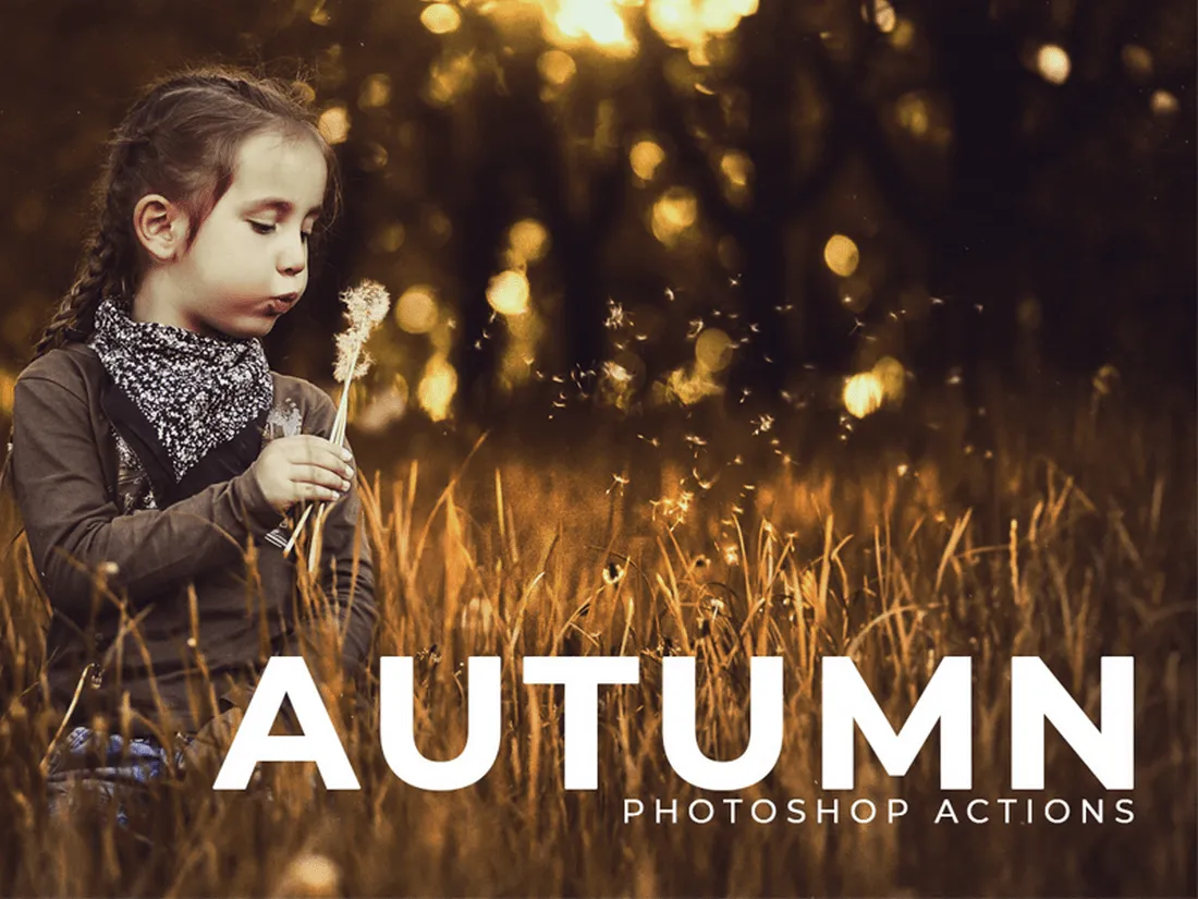 50 Kostenlose Autumn Photoshop Actions für Herbst-Effekte, ideal für Outdoor- und Low-Light-Fotos