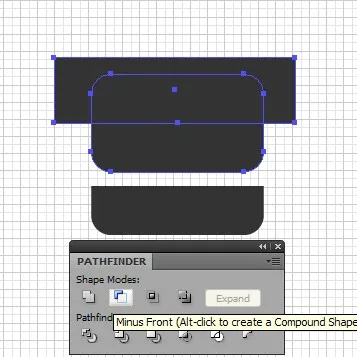 Abgerundete Rechtecke ausschneiden, um einen Schlitz im DVD-Player zu formen