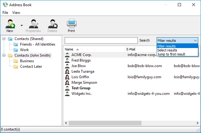 Adressbuch von OE Classic