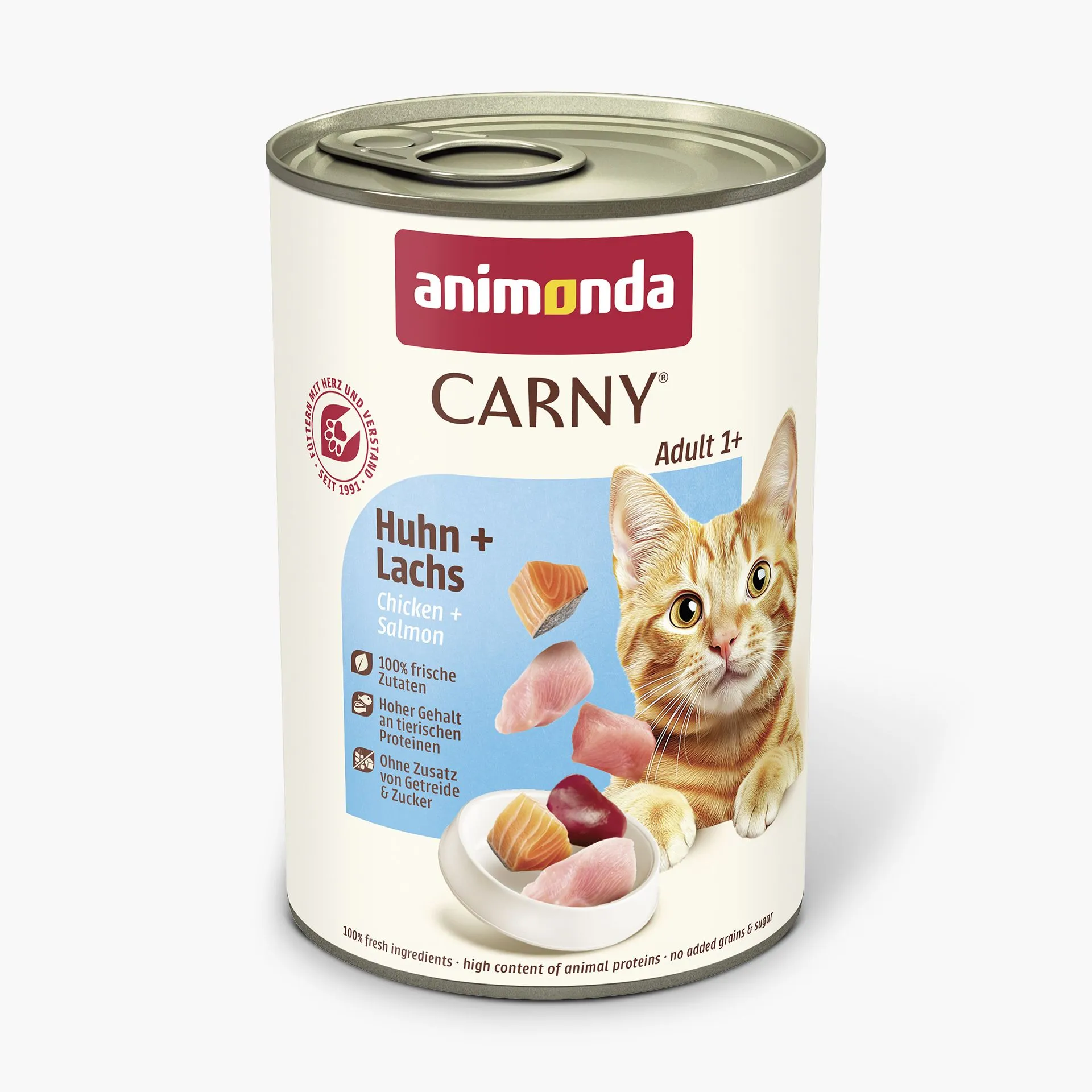 Animonda Carny Adult Huhn + Lachs Nassfutter im 400g Beutel
