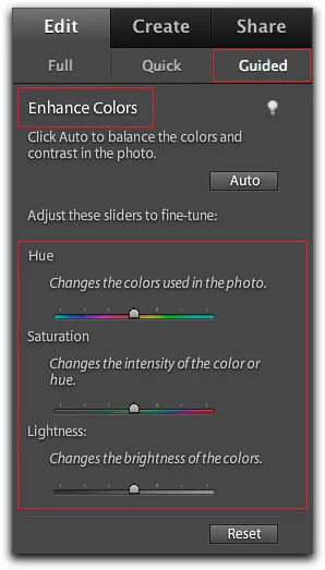 Anleitung zur Erstellung von Spiegelungen im Assistenten-Modus von Photoshop Elements 9