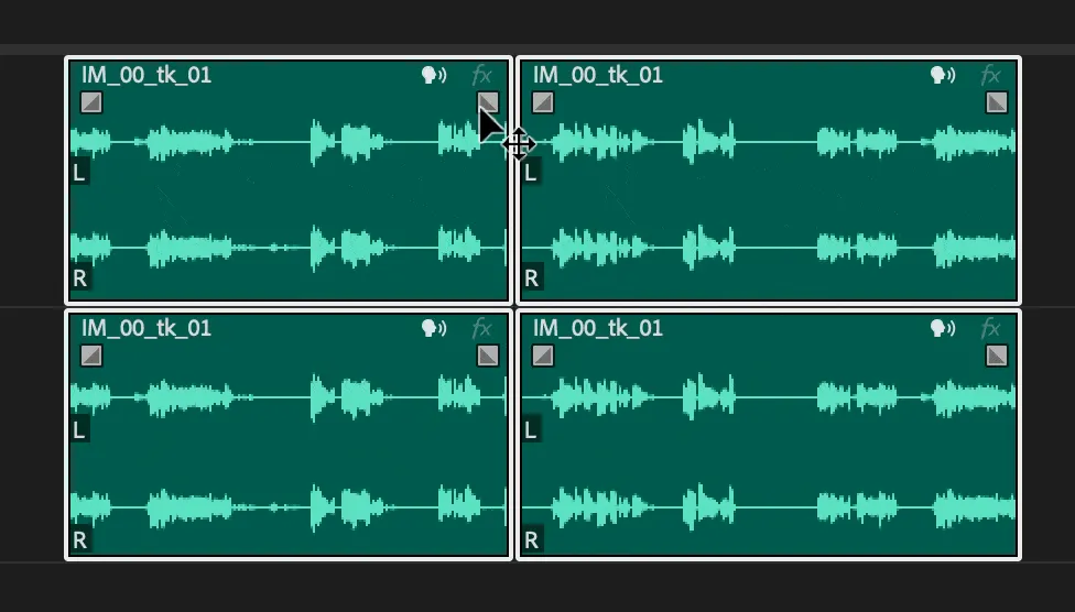 Anpassen mehrerer Audio-Überblendungen in Premiere Pro
