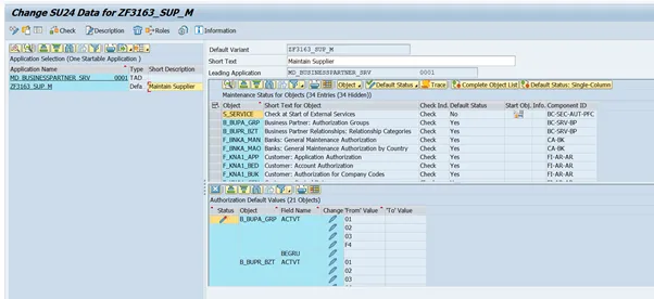 Anpassung der Berechtigungsvorschläge innerhalb einer neuen SU24-Variante