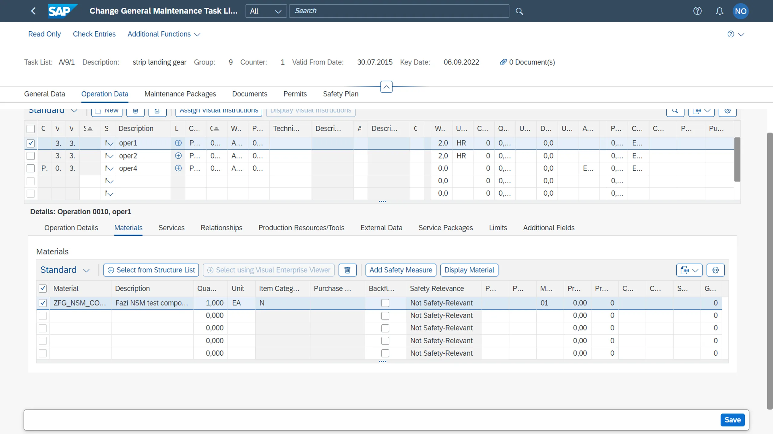 Arbeitsplan mit einem nicht-lagerfähigen Material in SAP S/4HANA 2022