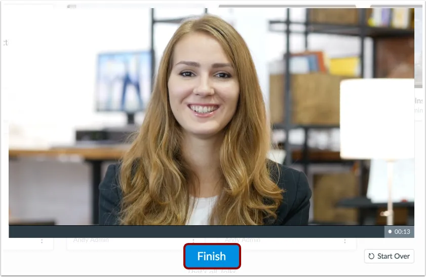 Aufzeichnung in Canvas Studio beenden