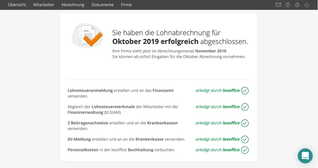 Automatischer Meldungsversand: lexoffice Lohnprogramm sendet Daten an Finanzamt und Krankenkassen und die Krankenkassen