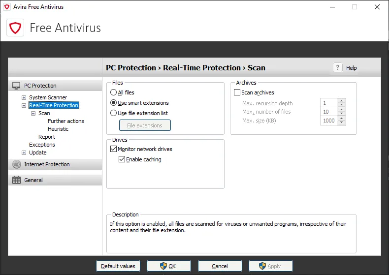 avira alte einstellungen 2020