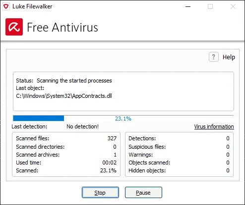 avira luke filewalker scanner