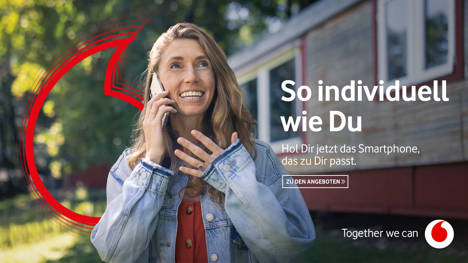 Banner mit Smartphone-Angeboten von Vodafone