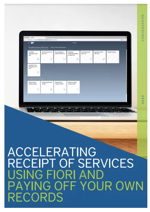 Benutzeroberfläche des Procurement Gateway Add-ons für SAP, zeigt die Option zur Verwaltung von Leistungserfassungsblättern ohne Transaktionscode