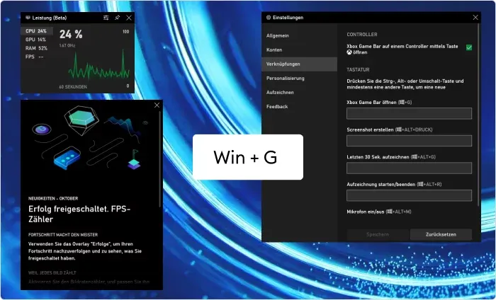 Bildschirmaufnahme für Windows 10 mit Xbox-Game-Bar erstellen