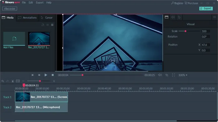 Bildschirmaufnahme für Windows mit Filmora erstellen